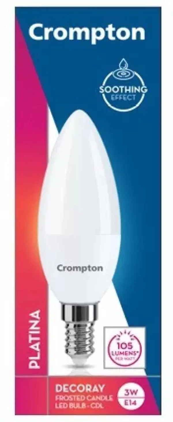 Crompton 4.5W LED E14 WW Frosted Candle Lamp
