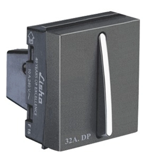 Lisha Spl7 Slimz DP Switch 32A With Indicator - Grey