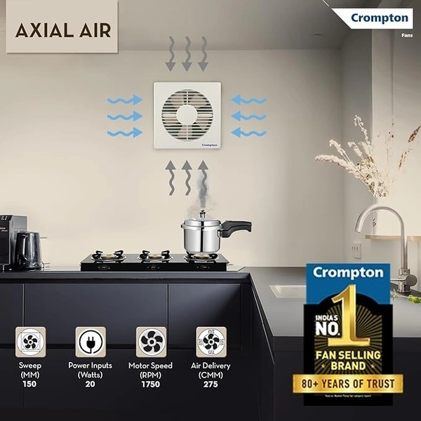 Crompton 150mm (6 inch) Round Axial Air Exhaust Fan