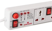 Anchor Spike Guard 4 Socket , 4 Switch, 1.5 Mtr Wire - 22568