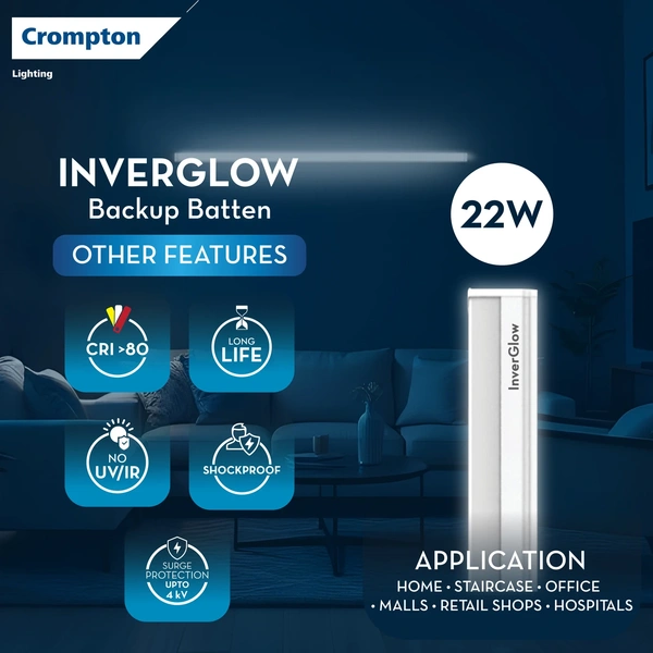 Crompton 22W Led Inverglo Backup Batten
