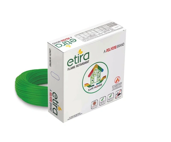 Polycab 2.5 sqmm FR Wire 90 Mtr Polycab Etira - Green