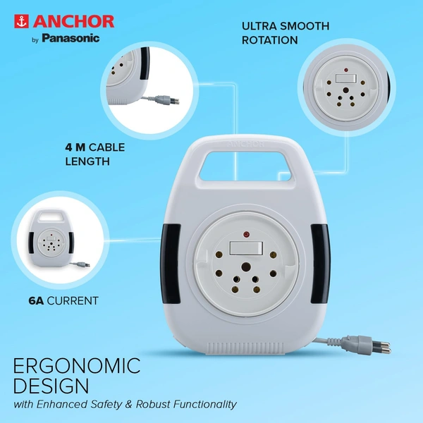 Anchor 6A 2Pin 4 Mtr Cherry Flex Box - 5208 - 6A 2Pin 4Mtr