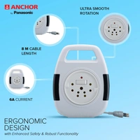 Anchor 6A 2Pin 8 Mtr Cherry Flex Box - 5219 - 6A 2Pin 8Mtr