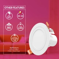 Crompton 9W Led Downlight Star Glaze Pro - 3000K