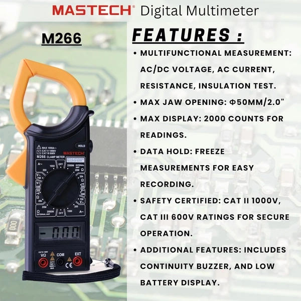 MASTECH M266 AC 1000Amp Clamp Meter