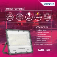 100W LED Flood Light Crompton TabLight Waterproof