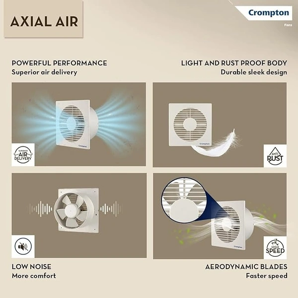 Crompton 150mm (6 inch) Round Axial Air Exhaust Fan