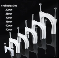 Double Nail Pipe Cable Clips CPVC & UPVC Pipe Clips with Metal Nails - 20MM (50 Nos)