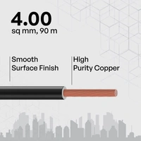 Polycab 4.0 sqmm FR Wire 90 Mtr Polycab Etira - Red