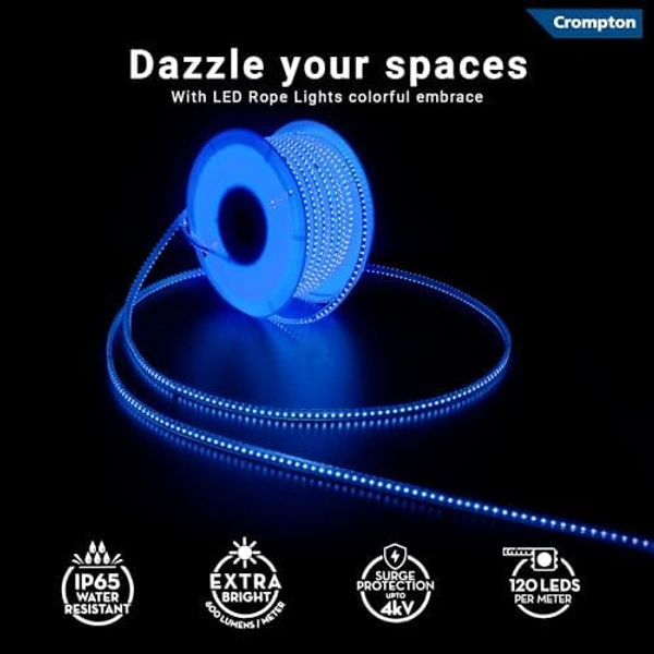 Crompton Blue LED Rope Light 50mtr - Blue