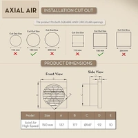 Crompton 150mm (6 inch) Round Axial Air Exhaust Fan