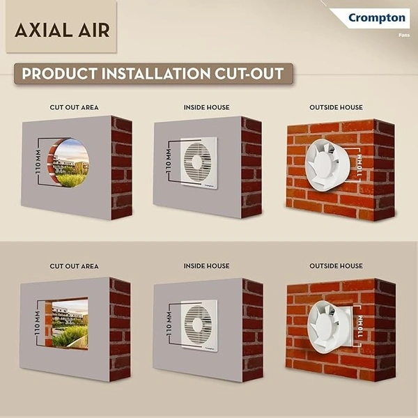 Crompton 150mm (6 inch) Round Axial Air Exhaust Fan