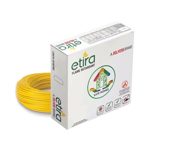 Polycab 6.0 sqmm FR Wire 90 Mtr Polycab Etira - Yellow