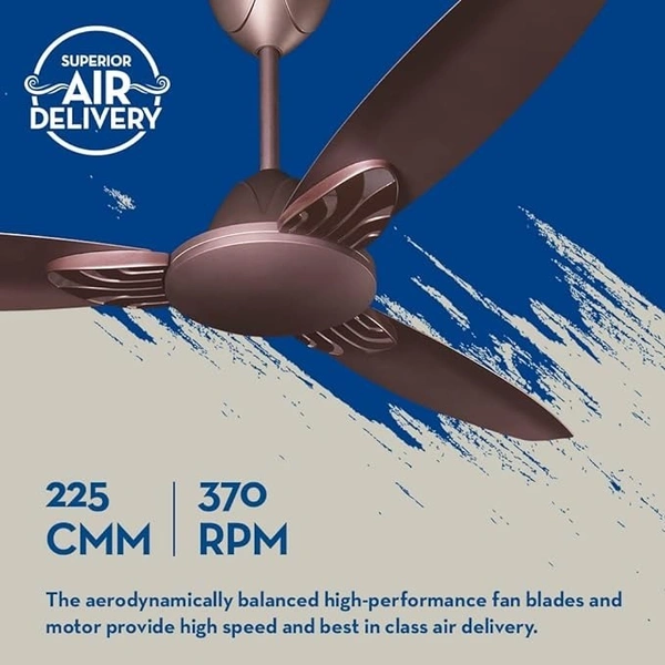 Crompton Seno Prime 1200mm High Speed Ceiling Fan 1 Star - Roast Brown