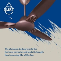 Crompton Seno Prime 1200mm High Speed Ceiling Fan 1 Star - Roast Brown