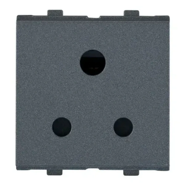 Anchor Penta Modular 6A 3Pin Socket with out shutter 2M Grey