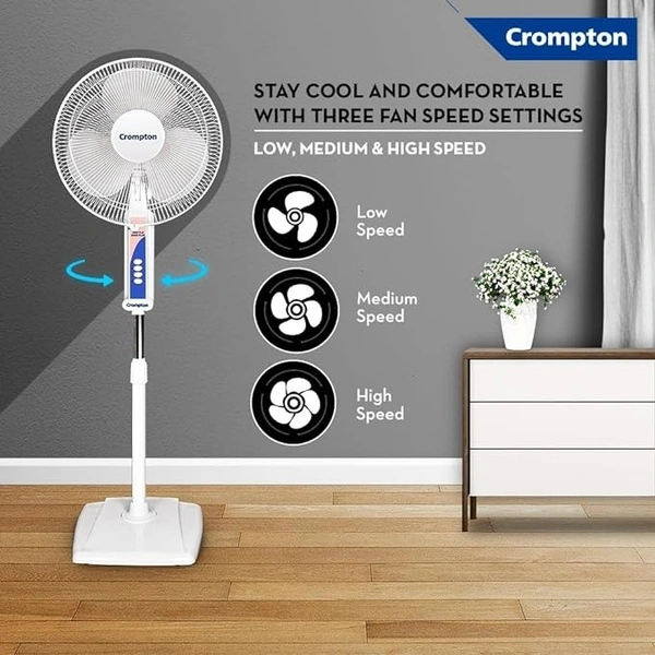 Crompton High Flo Wave Plus 400 mm Pedestal Fan