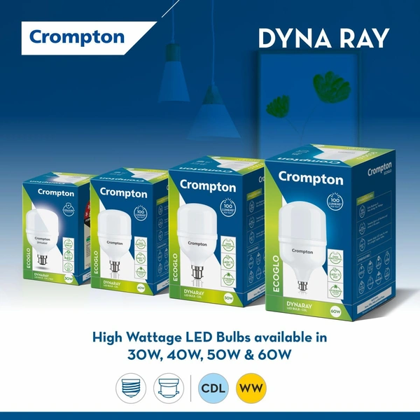 Crompton 60W High Wattage Led Bulb 6K - B22