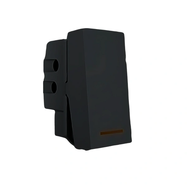 Hager 16A 1 way Switch with LED Anthracite (Black) WSNSL51A Hager - 