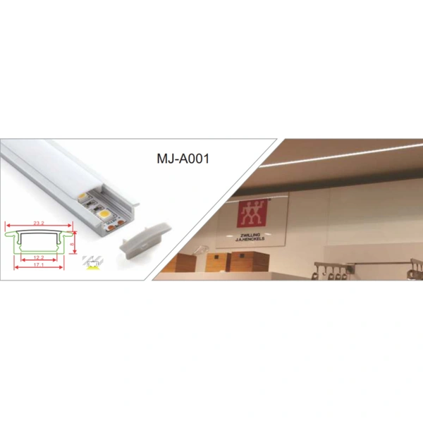 17MM Concealed Alumnium Profile (MJ-A001) 2Mtr Length