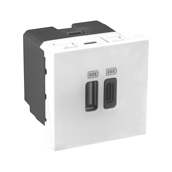 Legrand Allzy USB Charger-3000mA-Type A & C 2M