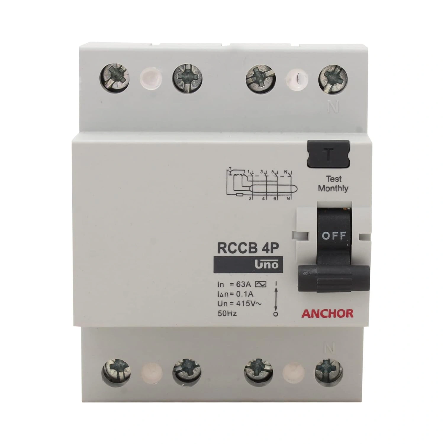 40A 100mA FP RCCB Anchor