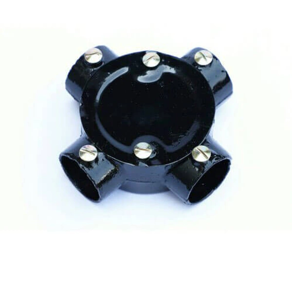 19MM / 20MM 4Way Metal MS Flat Junction Box (Dozen) - 19MM / 20MM - 4 Way