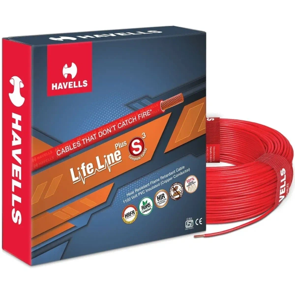 Havells HAVELLS 2.5 SQMM FR COPPER 90 MTR WIRE - Red