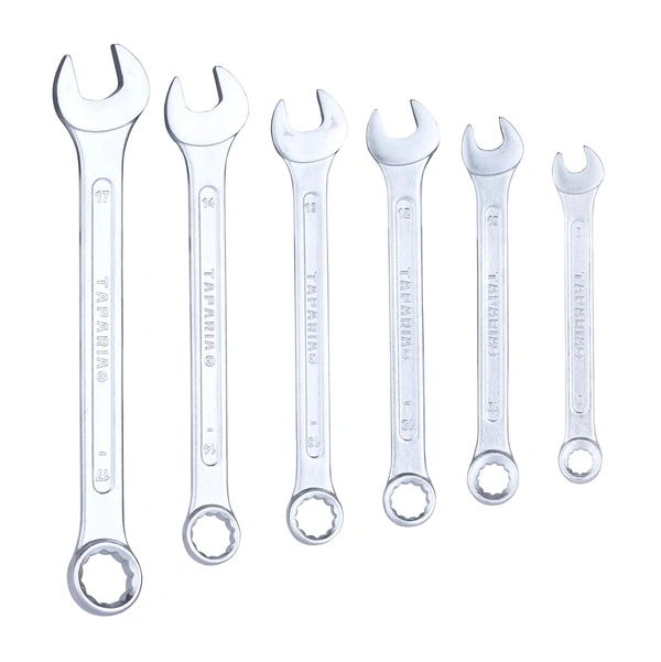 Taparia Steel 8 to 17 Combination Spanner Set (Silver, Pack of 6)