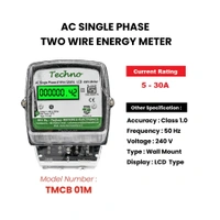 Techno Single Phase LCD Energy Meter Multi Functional 'Techno' (5-30A)