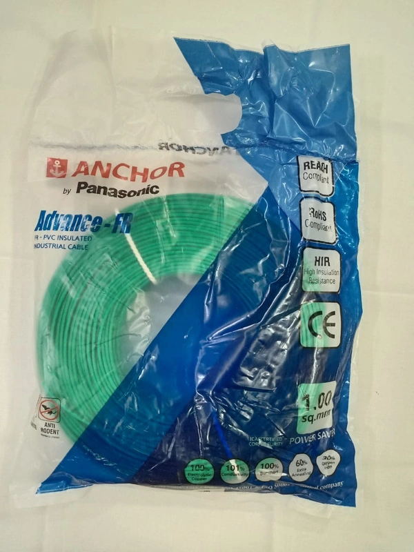 Anchor Advance FR Wire 1.0 Sqmm 180Mtr - Green