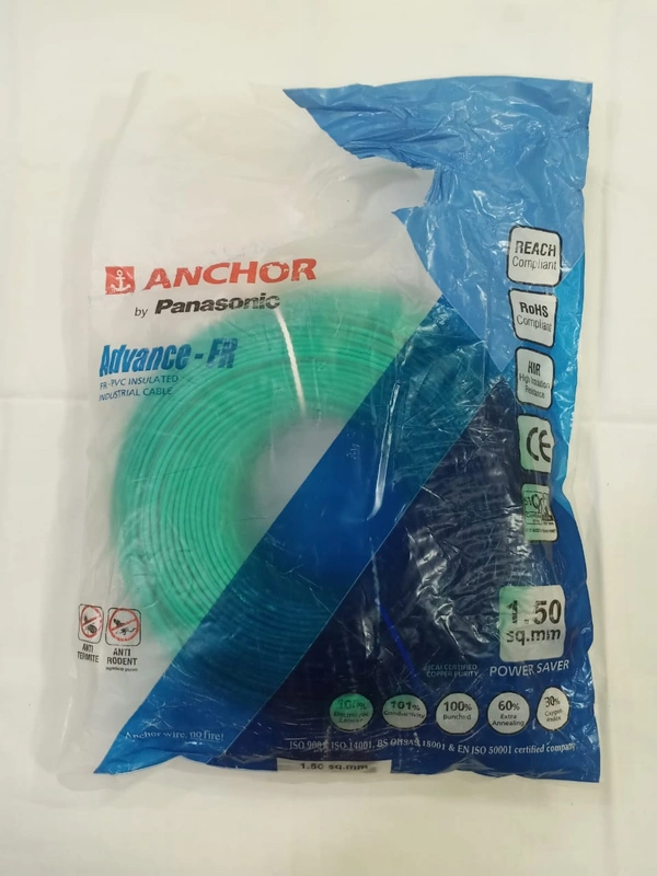 Anchor Advance FR Wire 1.5 Sqmm 180Mtr - Green