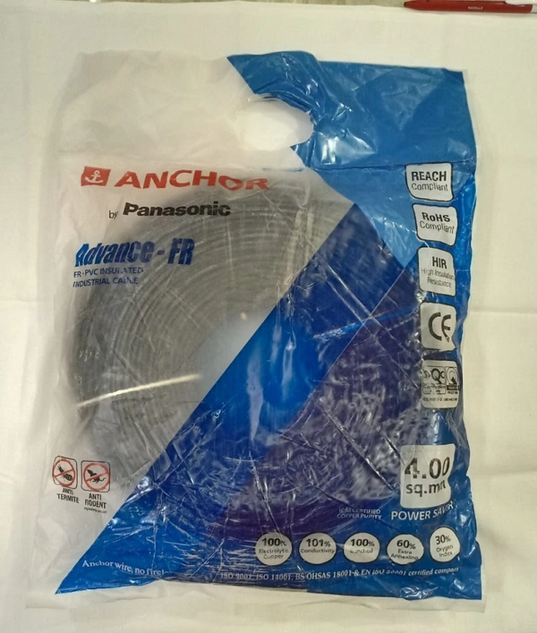 Anchor Advance FR Wire 4.0 Sqmm 180Mtr - Blue