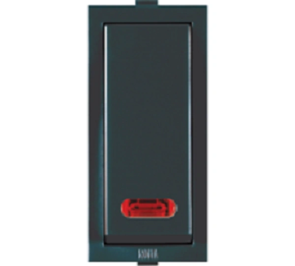 Anchor Roma 10A Switch With Indicator Black