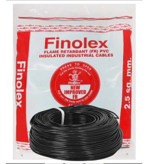 Finolex 2.5 Sqmm FR Wire 180Mtr - Black