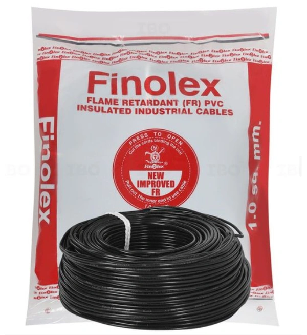 Finolex 1.0 Sqmm FR Wire 180Mtr - Black