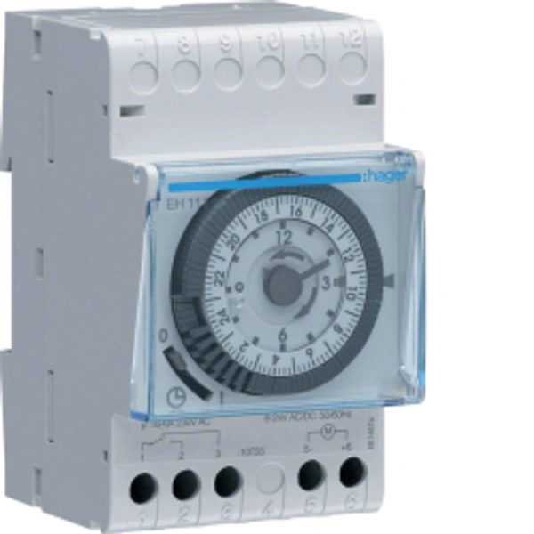 Hager Electromechanical Timer 24Hr 3M EH111 Hager