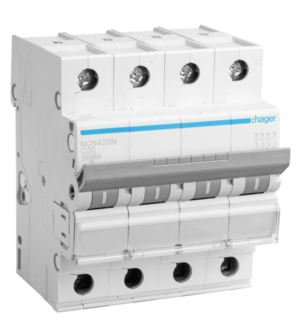 Hager 6A FP MCB 'C' Curve Hager - 6A - NCN406N
