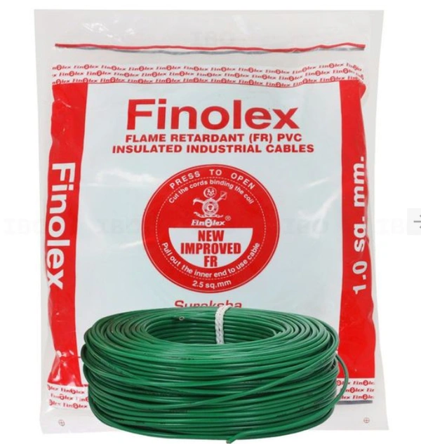 Finolex 1.0 Sqmm FR Wire 180Mtr - Green