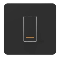 Hager 16A 1 way Switch with LED Anthracite (Black) WSNSL51A Hager - 