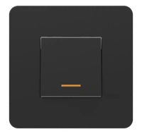 Hager 32A DP 1 way Switch Anthracite (Black) WSNSW92A Hager - 