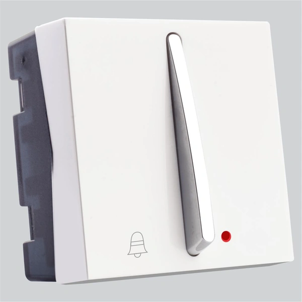 Lisha Slimz Bell Push 10A 2M with indicator- White