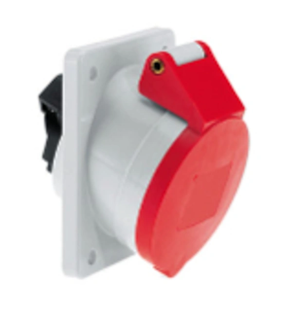 Neptune 63A 5PIN IP44 Panel Mounting Socket Outlet ANGLE THREE PHASE Neptune - 63A - 5 PIN- 12380