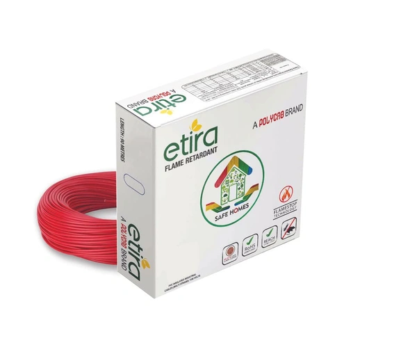 Polycab 2.5 sqmm FR Wire 90 Mtr Polycab Etira - Red