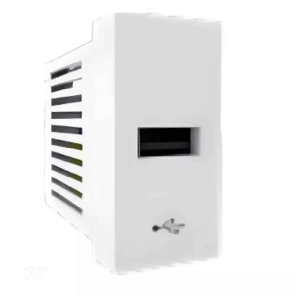 Hager USB Charging Socket White - WSNDS61