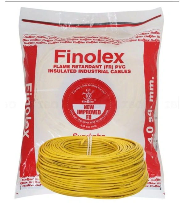 Finolex 4.0 Sqmm FR Wire 180Mtr - Yellow