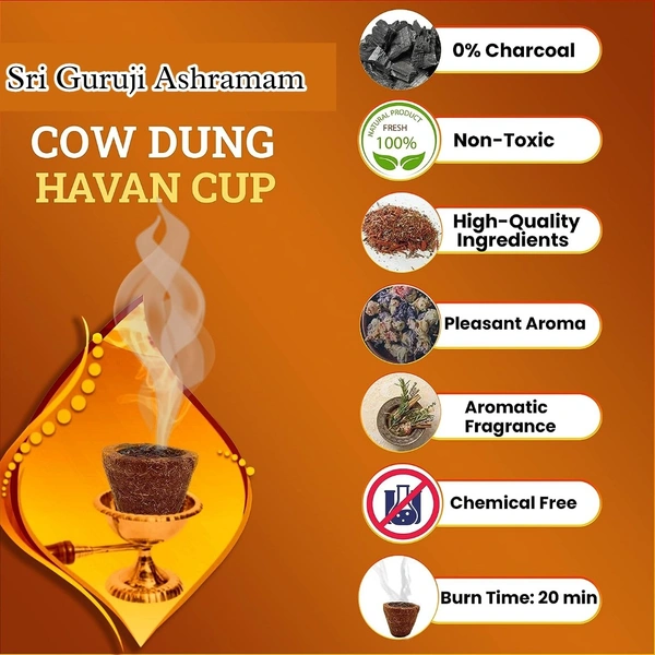 Cow Dung sambrani Cups - ( 100 Pcs ) -