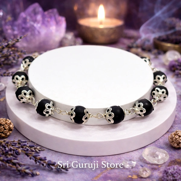 Karungali bracelet - German Silver 8 Mm -