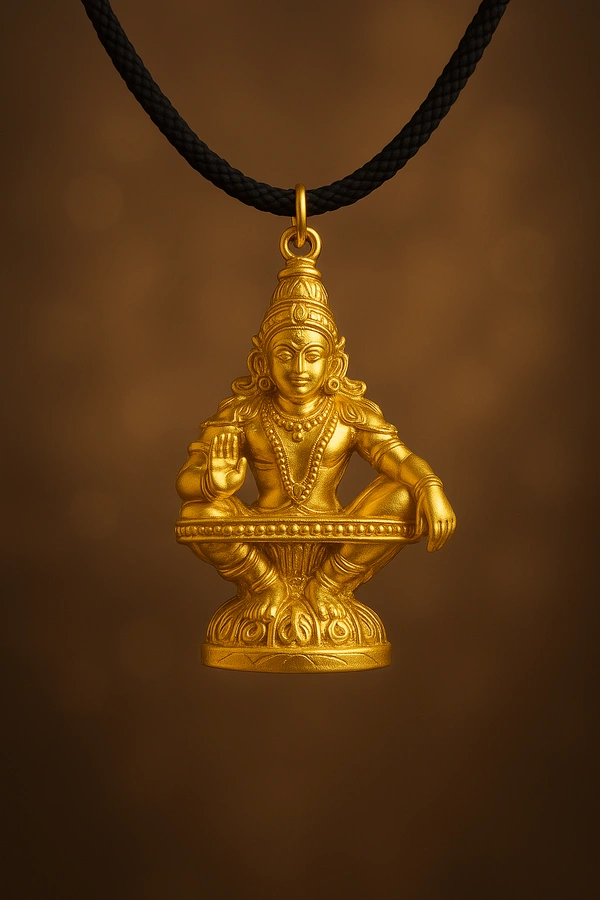 Lord Sabrimala Swami Ayyappan Iyappan Locket with Black cotton Thread